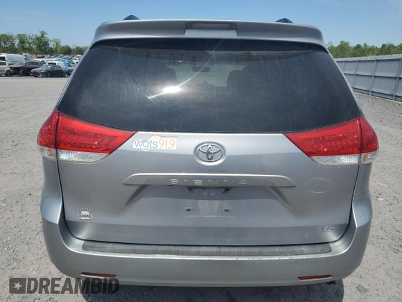 2011 Toyota Sienna LE AAS with VIN 5TDKK3DC6BS009665, listed as a Copart auction lot 54377695 with 155,716 mi miles and Salvage Title. Bid and sale history available at DreamBid. Image 6.
