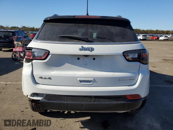 2023 Jeep Compass (RED) Edition with VIN 3C4NJDCNXPT503825, listed as a Copart auction lot 42201455 with 7,025 mi miles and Salvage Title. Bid and sale history available at carsss.com. Image 6.