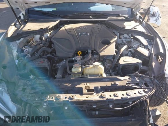 2019 Infiniti Q50 RED SPORT 400 with VIN JN1FV7APXKM761052, listed as a IAAI auction lot 41290479 with 81,930 mi miles. Bid and sale history available at carsss.com. Image 10.