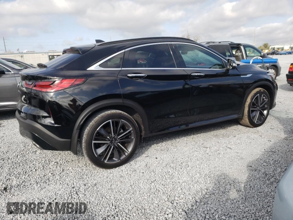 2024 Infiniti QX55 Essential with VIN 3PCAJ5KRXRF108182, listed as a Copart auction lot 44345325 with 15,090 mi miles and Salvage Title. Bid and sale history available at DreamBid. Image 3.
