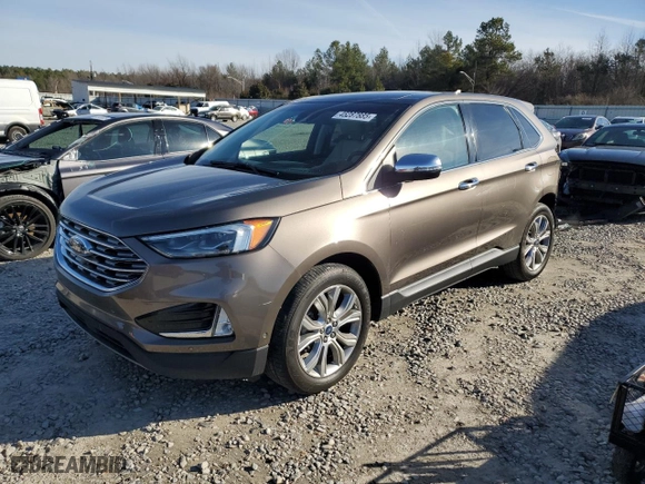 2019 Ford Edge Titanium with VIN 2FMPK3K90KBC37509, listed as a Copart auction lot 45287885 with 82,622 mi miles and Salvage Title. Bid and sale history available at carsss.com. Image 1.