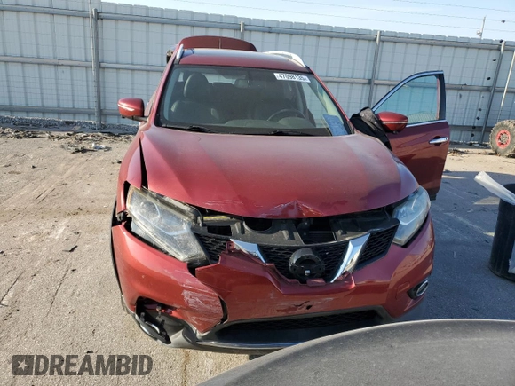 2015 Nissan Rogue SL with VIN 5N1AT2MV9FC902355, listed as a Copart auction lot 47098135 with 97,858 mi miles and Salvage Title. Bid and sale history available at DreamBid. Image 5.