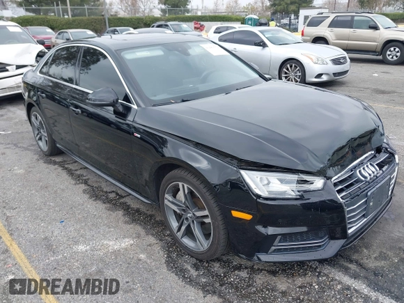 2017 Audi A4 Premium Plus with VIN WAULNAF41HN057768, listed as a IAAI auction lot 41483770 with 81,049 mi miles. Bid and sale history available at carsss.com. Image 1.