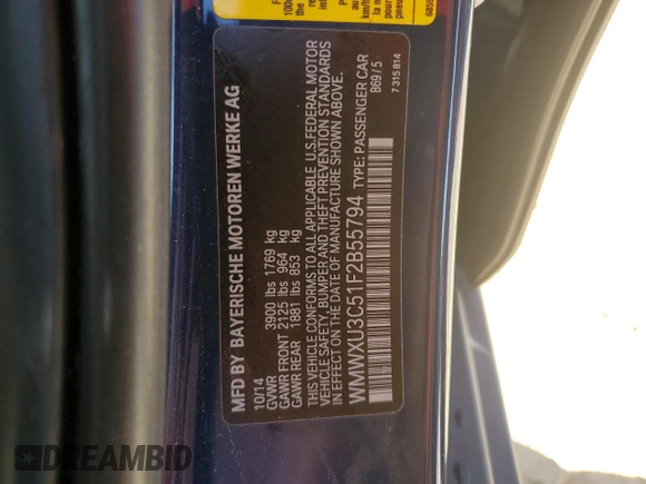 2015 MINI Hardtop 4 Door S z VIN WMWXU3C51F2B55794, wystawiony jako Copart lot #48922405 z przebiegiem 60 215 mil mil oraz Szkoda całkowita • Salvage title. Historia ofert i sprzedaży dostępna na DreamBid. Obrazek 12.