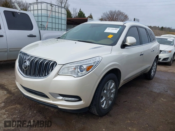 2014 Buick Enclave Leather with VIN 5GAKRBKD6EJ343148, listed as a IAAI auction lot 41710180 with 88,685 mi miles and . Bid and sale history available at DreamBid. Image 19.
