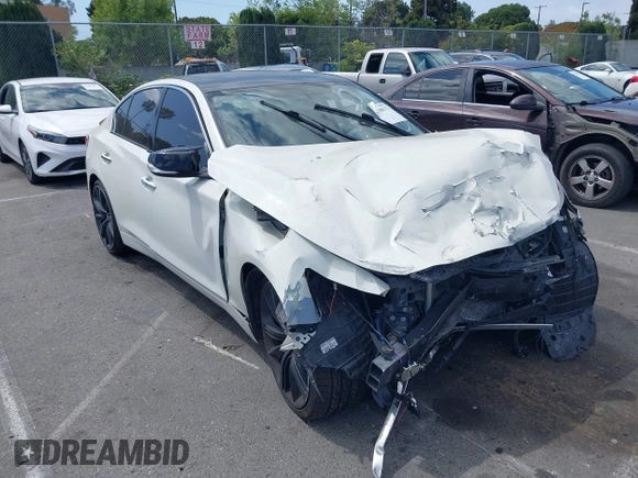 2014 Infiniti Q50 Sport with VIN JN1BV7AP5EM677112, listed as a IAAI auction lot 42108372 with 151,525 mi miles and . Bid and sale history available at DreamBid. Image 1.