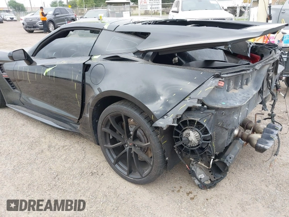 2019 Chevrolet Corvette Grand Sport 1LT with VIN 1G1YW2D75K5112067, listed as a IAAI auction lot 42087555 with Not provided miles and . Bid and sale history available at DreamBid. Image 3.