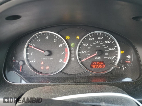 2007 Mazda 6 i Sport VE with VIN 1YVHP84C775M25806, listed as a Copart auction lot 83597804 with 171,666 mi miles and Salvage Title. Bid and sale history available at DreamBid. Image 9.