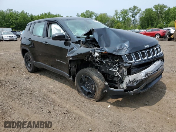 2021 Jeep Compass Sport z VIN 3C4NJDAB0MT591580, wystawiony jako Copart lot #59692785 z przebiegiem 70 661 mil mil oraz Szkoda całkowita • Salvage title. Historia ofert i sprzedaży dostępna na DreamBid. Obrazek 4.