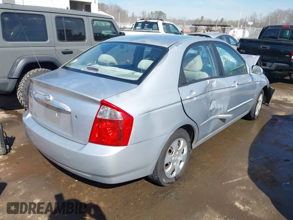 2006 Kia Spectra EX with VIN KNAFE121865313085, listed as a IAAI auction lot 41672712 with 248,959 mi miles. Bid and sale history available at carsss.com. Image 4.