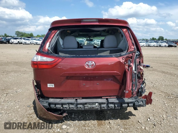 2016 Toyota Sienna XLE with VIN 5TDYK3DC5GS730870, listed as a Copart auction lot 62107505 with 131,619 mi miles and Salvage title. Bid and sale history available at DreamBid. Image 6.