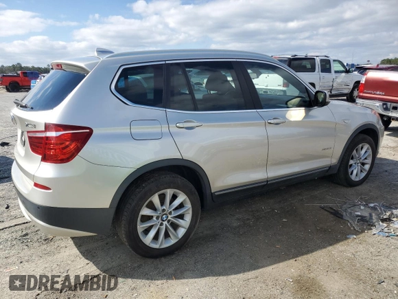 2013 BMW X3 xDrive28i with VIN 5UXWX9C57D0D01583, listed as a Copart auction lot 46401435 with 133,506 mi miles and Clean Title. Bid and sale history available at carsss.com. Image 3.