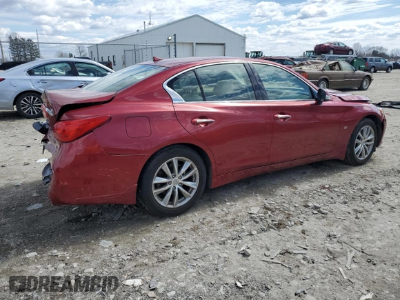 2014 Infiniti Q50 Premium with VIN JN1BV7AR4EM685459, listed as a Copart auction lot 50620545 with 85,351 mi miles and Salvage Title. Bid and sale history available at carsss.com. Image 3.