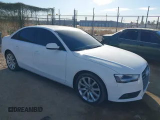2013 Audi A4 Premium Plus with VIN WAUFFAFLXDN048157, listed as a IAAI auction lot 41539728 with 148,045 mi miles. Bid and sale history available at carsss.com. Image 1.