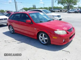 2002 Mazda Protege with VIN JM1BJ245121634891, listed as a IAAI auction lot 41852552 with 181,058 mi miles and . Bid and sale history available at DreamBid. Image 1.
