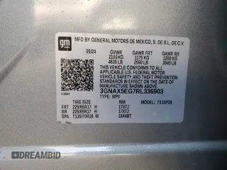 2024 Chevrolet Equinox LS with VIN 3GNAX5EG7RL336903, listed as a Copart auction lot 46473485 with 1,571 mi miles and Salvage Title. Bid and sale history available at carsss.com. Image 14.