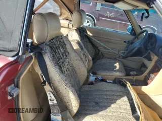 1989 Mercedes-Benz 560 SL with VIN WDBBA48D0KA098849, listed as a Copart auction lot 76013404 with 48,814 mi miles and Salvage Title. Bid and sale history available at carsss.com. Image 10.