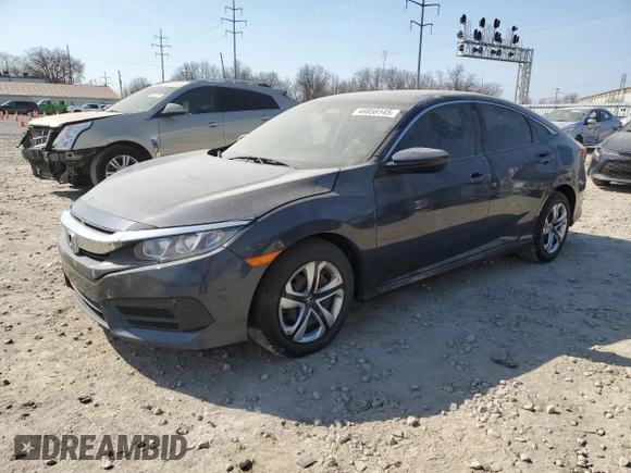 2017 Honda Civic Sedan LX with VIN 19XFC2F59HE000663, listed as a Copart auction lot 48856145 with 0 mi miles and Salvage Title. Bid and sale history available at carsss.com. Image 1.