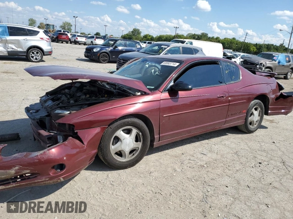 2002 Chevrolet Monte Carlo SS with VIN 2G1WX15KX29122730, listed as a Copart auction lot 69993714 with 0 mi miles and Salvage Title. Bid and sale history available at carsss.com. Image 1.