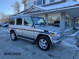 2003 Mercedes-Benz G-Class with VIN WDCYR49E23X141382, listed as a Copart auction lot 47806755 with 329,762 mi miles and Clean Title. Bid and sale history available at carsss.com. Image 1.