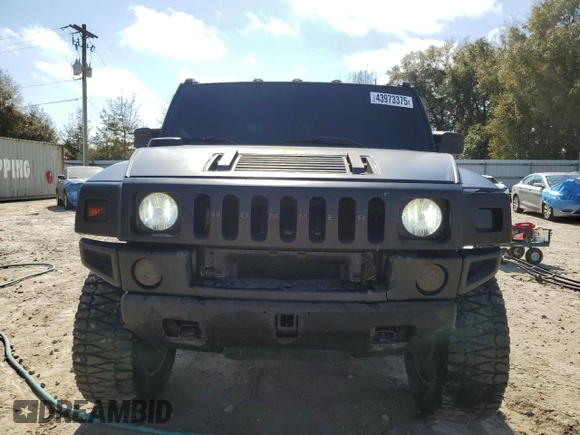 2006 Hummer H2 with VIN 5GRGN22U66H103993, listed as a Copart auction lot 43973375 with 145,565 mi miles and Salvage Title. Bid and sale history available at carsss.com. Image 5.