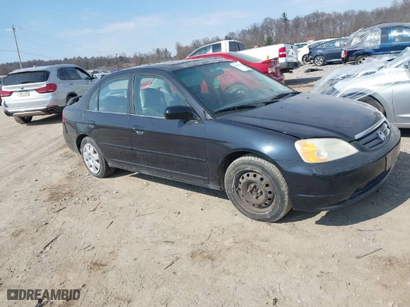 2001 Honda Civic EX with VIN 2HGES25761H518114, listed as a IAAI auction lot 41719745 with 214,573 mi miles. Bid and sale history available at carsss.com. Image 1.