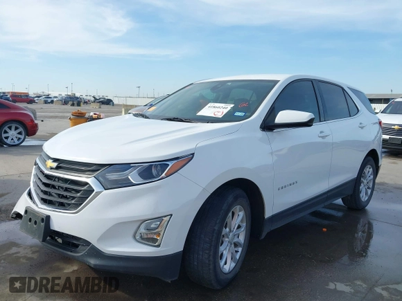 2020 Chevrolet Equinox LT with VIN 3GNAXKEV1LS695819, listed as a IAAI auction lot 41860240 with 57,214 mi miles. Bid and sale history available at carsss.com. Image 2.