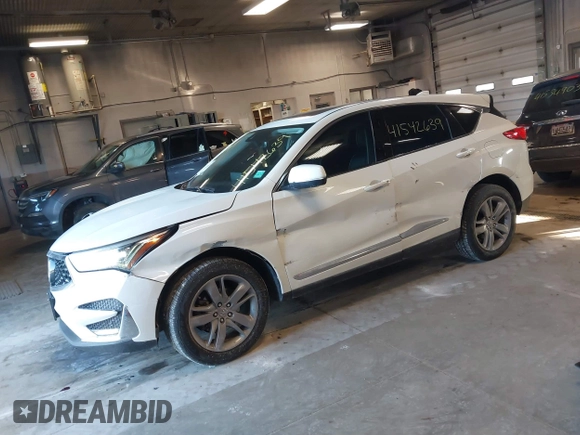 2019 Acura RDX w/Advance Pkg with VIN 5J8TC2H72KL016172, listed as a IAAI auction lot 41542639 with 105,104 mi miles. Bid and sale history available at carsss.com. Image 2.