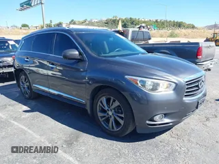 2013 Infiniti JX35 with VIN 5N1AL0MM8DC317601, listed as a IAAI auction lot 40678694 with 142,221 mi miles. Bid and sale history available at carsss.com. Image 1.