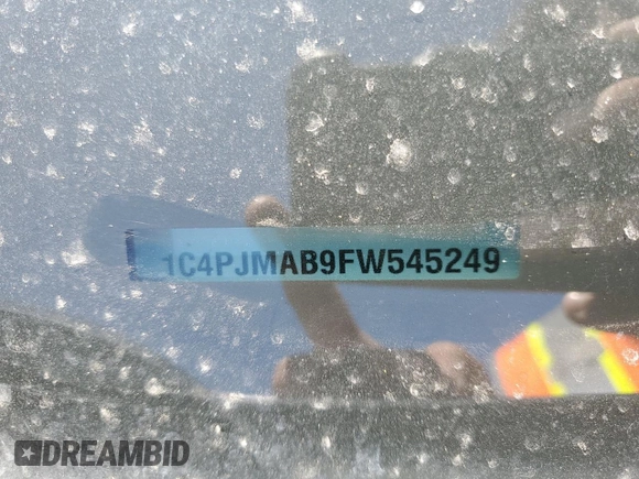 2015 Jeep Cherokee Sport with VIN 1C4PJMAB9FW545249, listed as a Copart auction lot 57528075 with 158,074 mi miles and Salvage title. Bid and sale history available at DreamBid. Image 13.