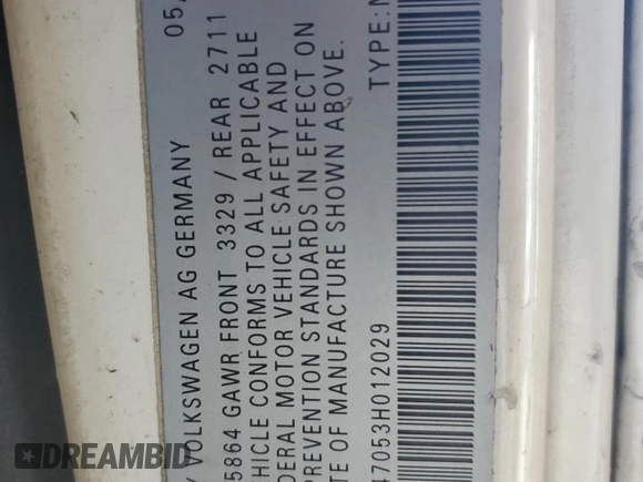2003 Volkswagen EuroVan MV с VIN WV2MB47053H012029, выставлен на аукционе Copart как лот 68222234 с пробегом 247 494 миль миль и Списание • Salvage title. История ставок и продаж доступна на DreamBid. Изображение 13.