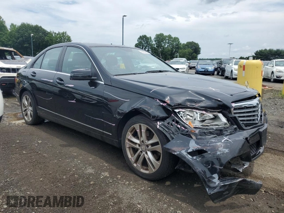 2012 Mercedes-Benz C 300 Sport with VIN WDDGF8BB7CR191979, listed as a Copart auction lot 61437665 with 76,740 mi miles and Salvage title. Bid and sale history available at DreamBid. Image 4.