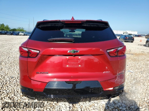 2021 Chevrolet Blazer RS with VIN 3GNKBERSXMS521902, listed as a Copart auction lot 54142845 with 51,135 mi miles and Salvage title. Bid and sale history available at DreamBid. Image 6.