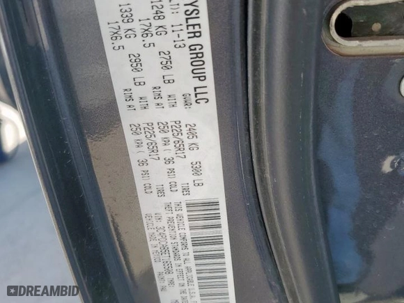 2014 Dodge Journey SE with VIN 3C4PDCAB5ET165508, listed as a Copart auction lot 51063695 with 233,563 mi miles and Salvage Title. Bid and sale history available at carsss.com. Image 13.