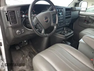 2023 GMC Savana Cargo Van with VIN 1GTW7AFP7P1111956, listed as a Copart auction lot 69986504 with 11,645 mi miles and Salvage Title. Bid and sale history available at carsss.com. Image 8.