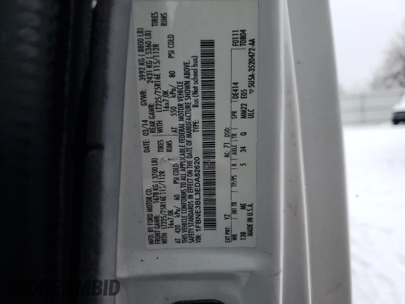 2014 Ford Econoline Passenger XL z VIN 1FBNE3BL3EDA82620, wystawiony jako Copart lot #88698075 z przebiegiem 243 202 mil mil oraz Tytuł czysty. Historia ofert i sprzedaży dostępna na DreamBid. Obrazek 15.