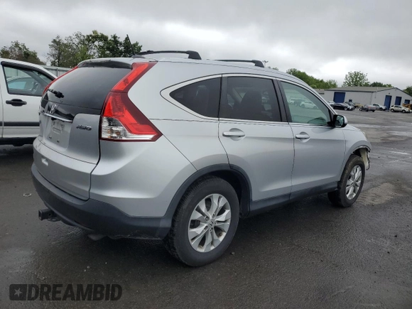2013 Honda CR-V EX-L z VIN 5J6RM4H78DL000086, wystawiony jako Copart lot #58024115 z przebiegiem 117 129 mil mil oraz Szkody całkowita. Historia ofert i sprzedaży dostępna na DreamBid. Obrazek 3.
