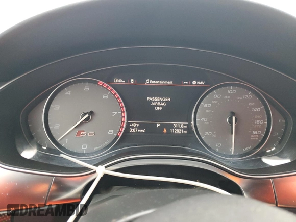2013 Audi S6 Prestige with VIN WAUJ2BFC7DN025169, listed as a Copart auction lot 43201975 with 112,821 mi miles and Salvage Title. Bid and sale history available at carsss.com. Image 9.