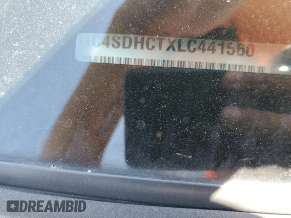 2020 Dodge Durango R/T with VIN 1C4SDHCTXLC441560, listed as a Copart auction lot 53210615 with 70,311 mi miles and Salvage title. Bid and sale history available at DreamBid. Image 15.