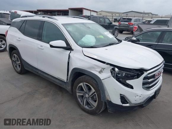 2020 GMC Terrain SLT with VIN 3GKALPEV1LL312607, listed as a IAAI auction lot 42152416 with 87,611 mi miles and . Bid and sale history available at DreamBid. Image 1.
