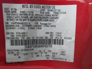 2006 Ford Focus S с VIN 1FAHP34N36W243710, выставлен на аукционе IAAI как лот 42611033 с пробегом 156 960 миль миль и . История ставок и продаж доступна на DreamBid. Изображение 9.