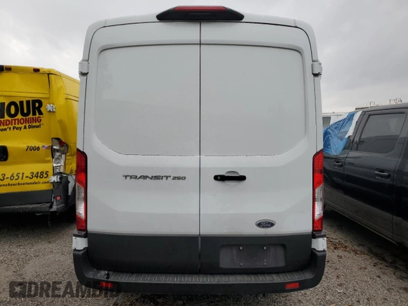 2023 Ford Transit Cargo with VIN 1FTBR1C85PKC00960, listed as a Copart auction lot 46147865 with 37,492 mi miles and Salvage Title. Bid and sale history available at carsss.com. Image 6.
