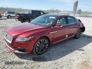2017 Lincoln Continental Reserve with VIN 1LN6L9NC8H5623482, listed as a Copart auction lot 47784674 with 33,736 mi miles and Salvage Title. Bid and sale history available at carsss.com. Image 1.