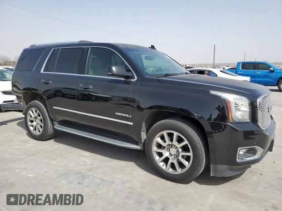 2017 GMC Yukon Denali with VIN 1GKS1CKJ4HR151187, listed as a Copart auction lot 49249685 with 109,449 mi miles and Salvage Title. Bid and sale history available at carsss.com. Image 4.