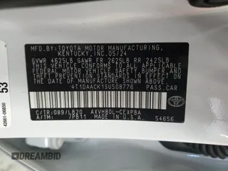 2025 Toyota Camry LE with VIN 4T1DAACK1SU508776, listed as a Copart auction lot 53907435 with 15,472 mi miles and Salvage Title. Bid and sale history available at carsss.com. Image 13.