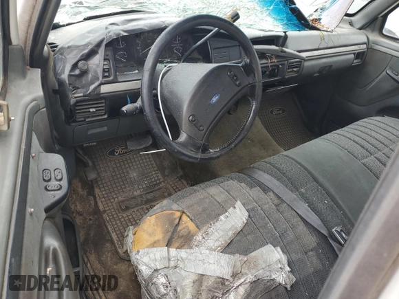 1993 Ford F-150 with VIN 1FTEX15N8PKA10656, listed as a Copart auction lot 75012724 with 287,628 mi miles and Salvage Title. Bid and sale history available at carsss.com. Image 8.