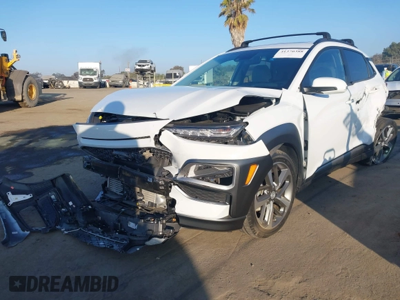 2020 Hyundai Kona Ultimate with VIN KM8K53A55LU556724, listed as a IAAI auction lot 41370388 with 23,651 mi miles. Bid and sale history available at carsss.com. Image 17.