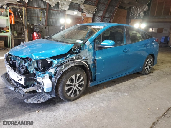 2021 Toyota Prius Prime LE with VIN JTDKAMFP4M3189614, listed as a Copart auction lot 47071215 with NaN miles and Salvage Title. Bid and sale history available at carsss.com. Image 1.