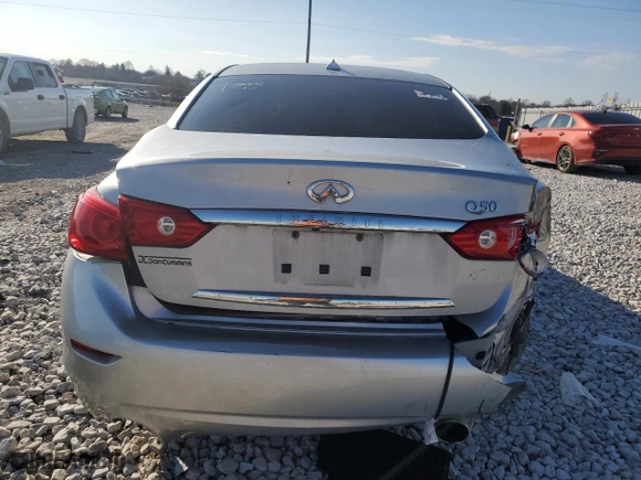 2015 Infiniti Q50 with VIN JN1BV7APXFM335642, listed as a Copart auction lot 85785594 with 188,735 mi miles and Salvage Title. Bid and sale history available at carsss.com. Image 6.