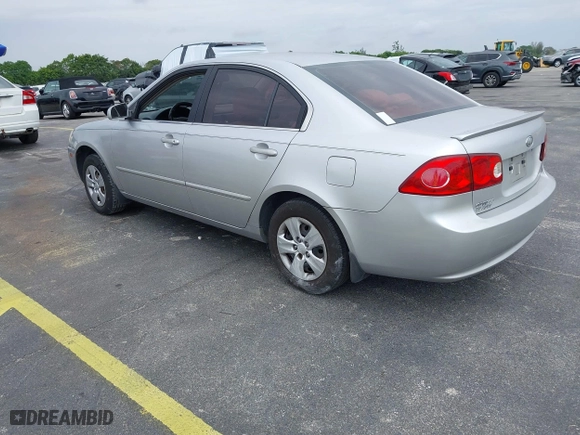 2007 Kia Optima LX with VIN KNAGE123175135348, listed as a IAAI auction lot 41887004 with 149,094 mi miles. Bid and sale history available at carsss.com. Image 3.